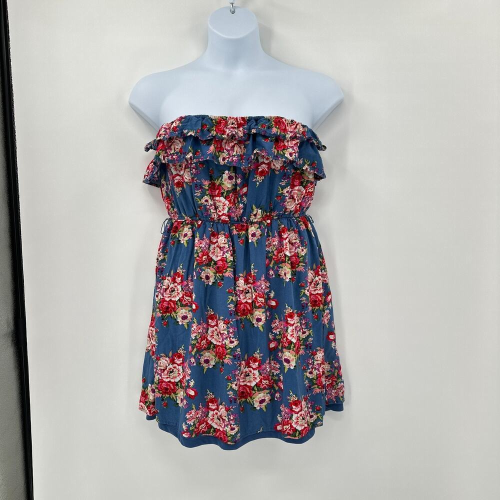 Floral Off-Shoulder Blue Summer Dress